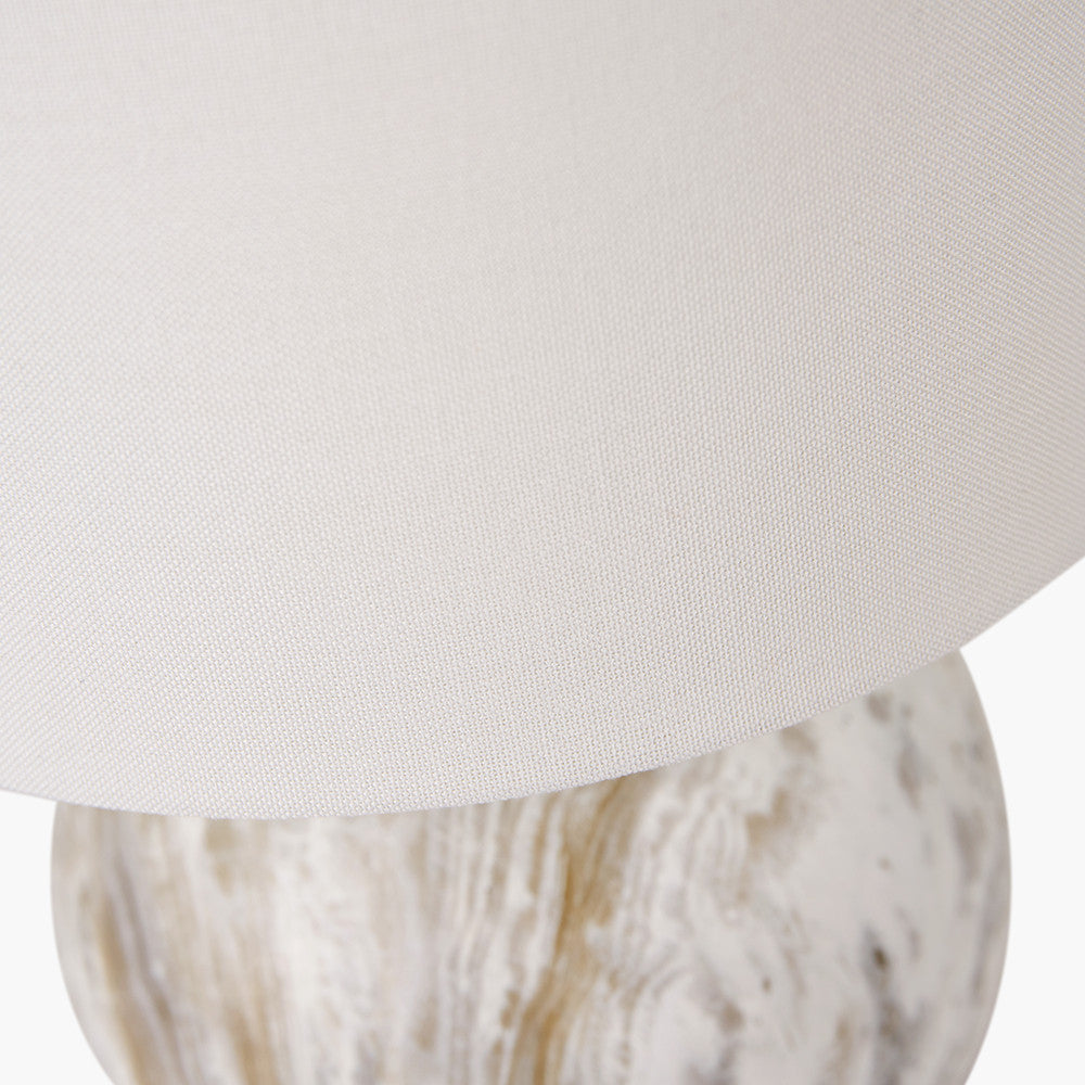 Viejo Grey Stone Effect Ceramic Ball Table Lamp